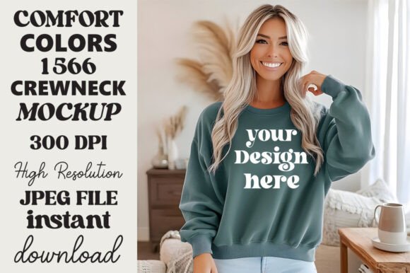 Comfort Colors 1566 Mockup Blue Spruce 12 Review for Real Projects