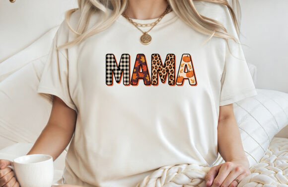 Fall Autumn Mama T-shirt Design PNG Review