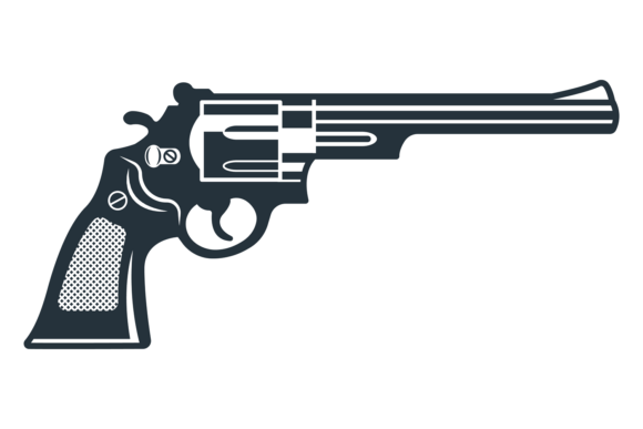 Firearm Black Icon: A Bold Statement for Embroidery Projects