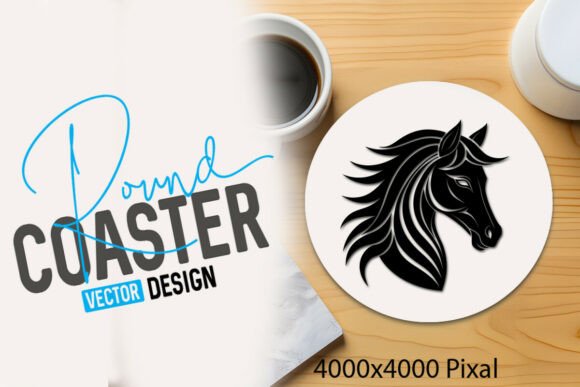 Horse Head Silhouette Round Coaster Review
