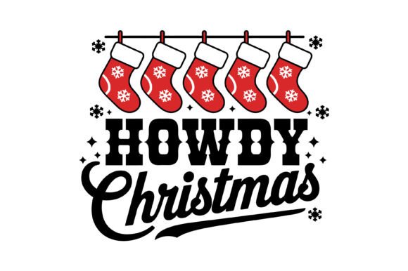Howdy Christmas Stocking Typography Design Review